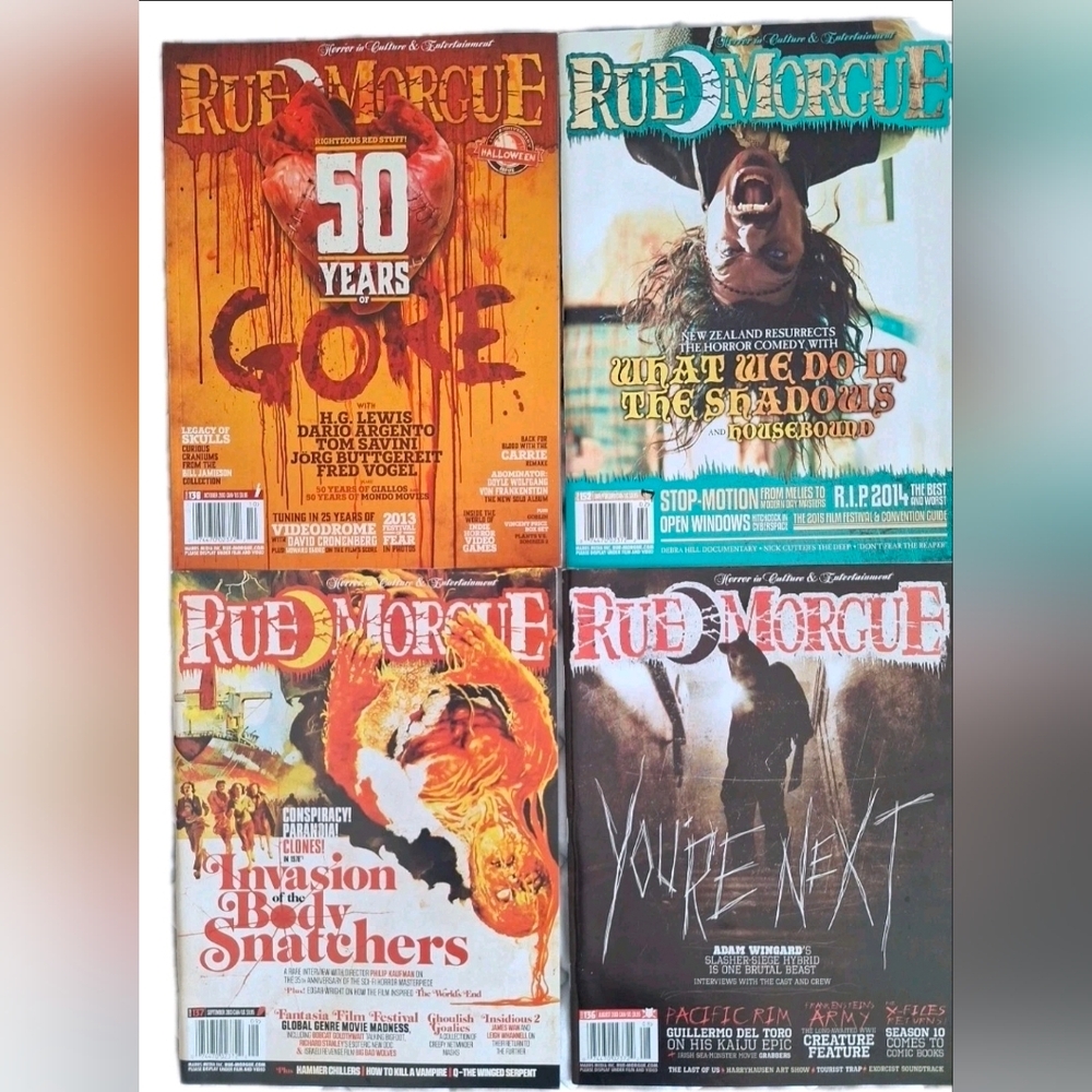 Rue Morgue Vintage Magazine Lot - 50 Years Of Gore Issue 8 Issue Stack! Horror - Picture 3 of 4